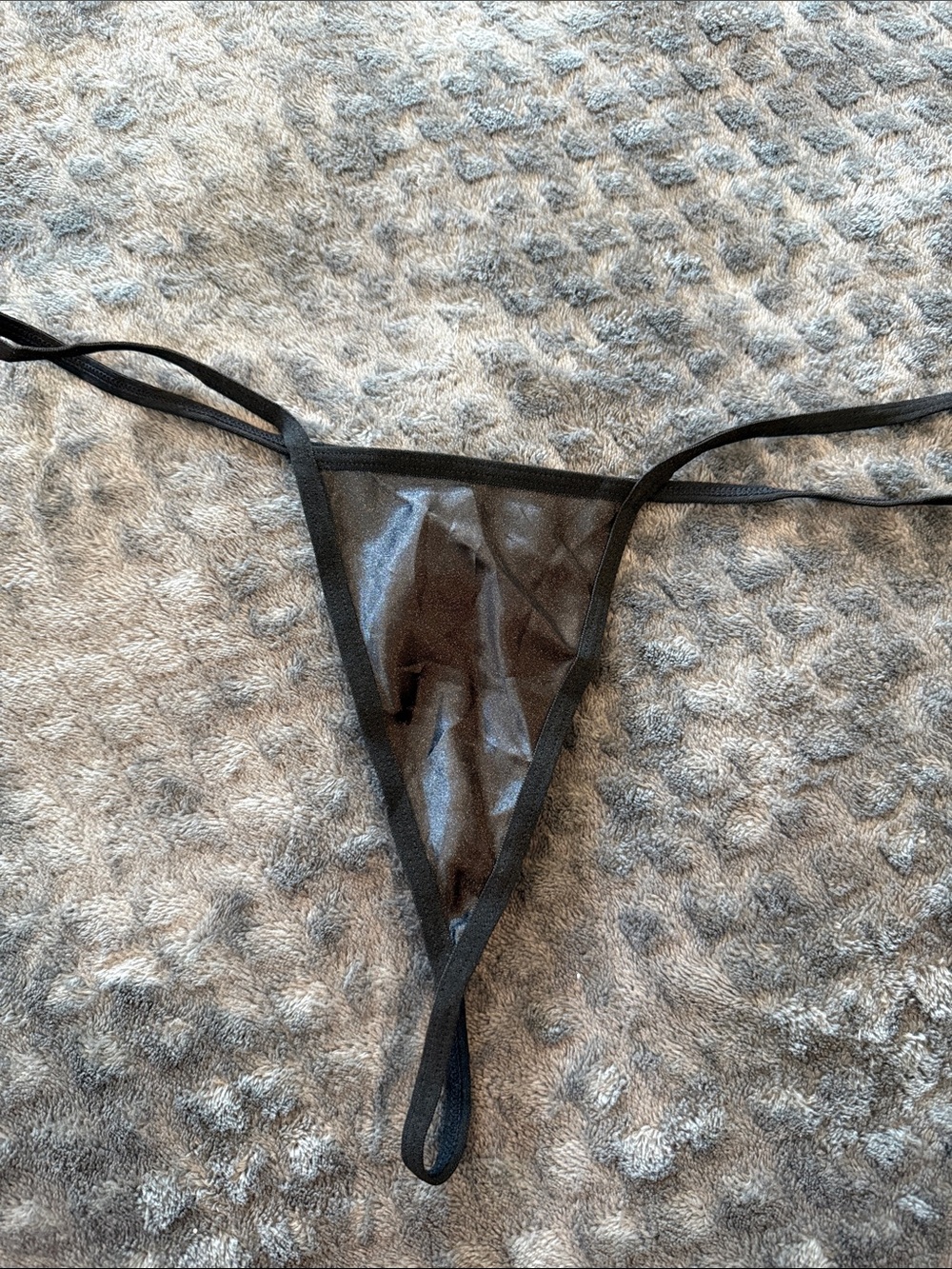 Black Sheer Mesh G-String Thong - Women Intimates